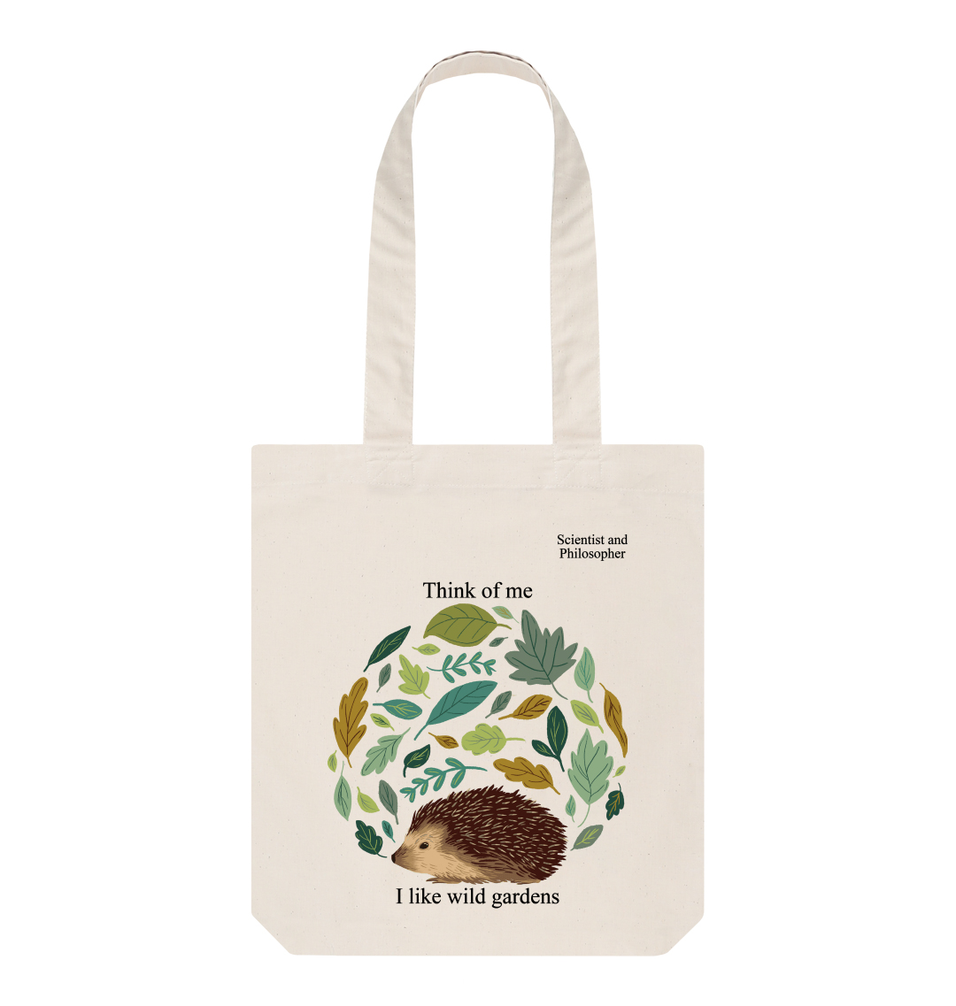 Think of me – I like wild gardens – organic cotton shopping bag