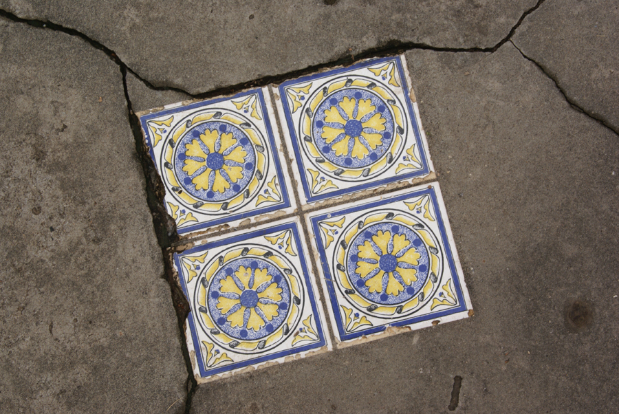 Pavement tiles, Fray Bentos, Uruguay
