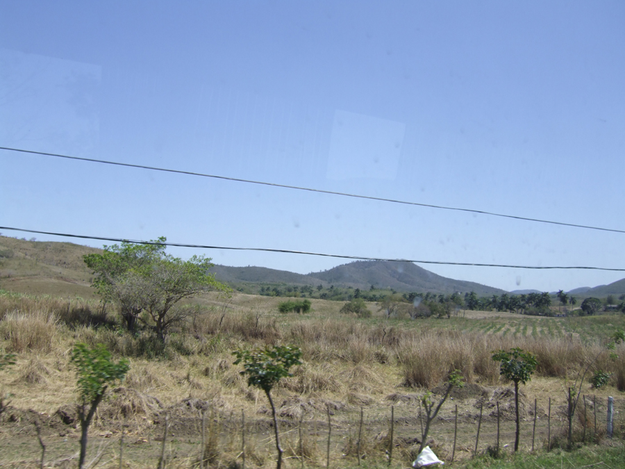 Cuban coach journey from Santa Clara to Camaguey, passing through the serenity of the Cuban countryside