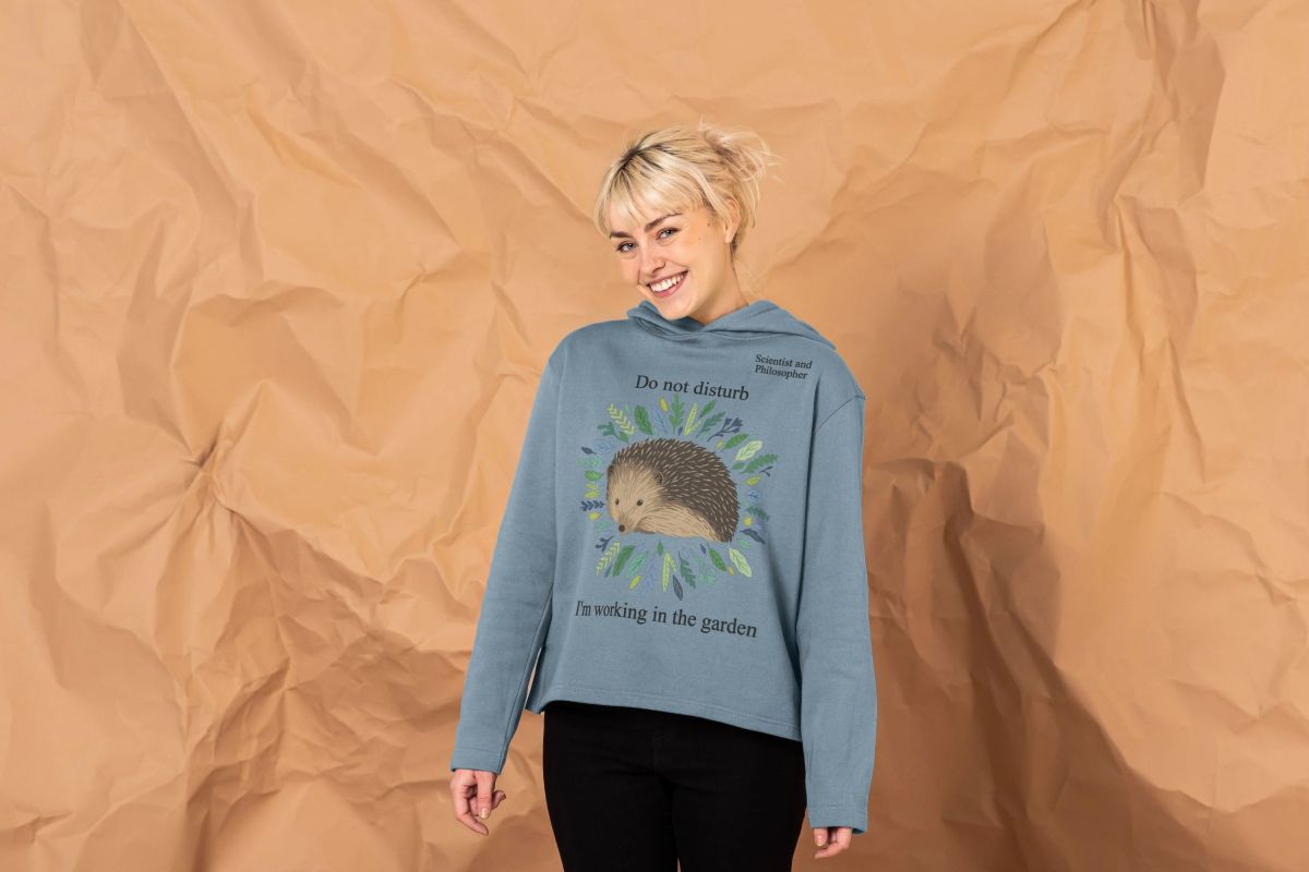 Women’s Hedgehog – Do not disturb – I’m working in the garden – Relaxed Fit Hoodie